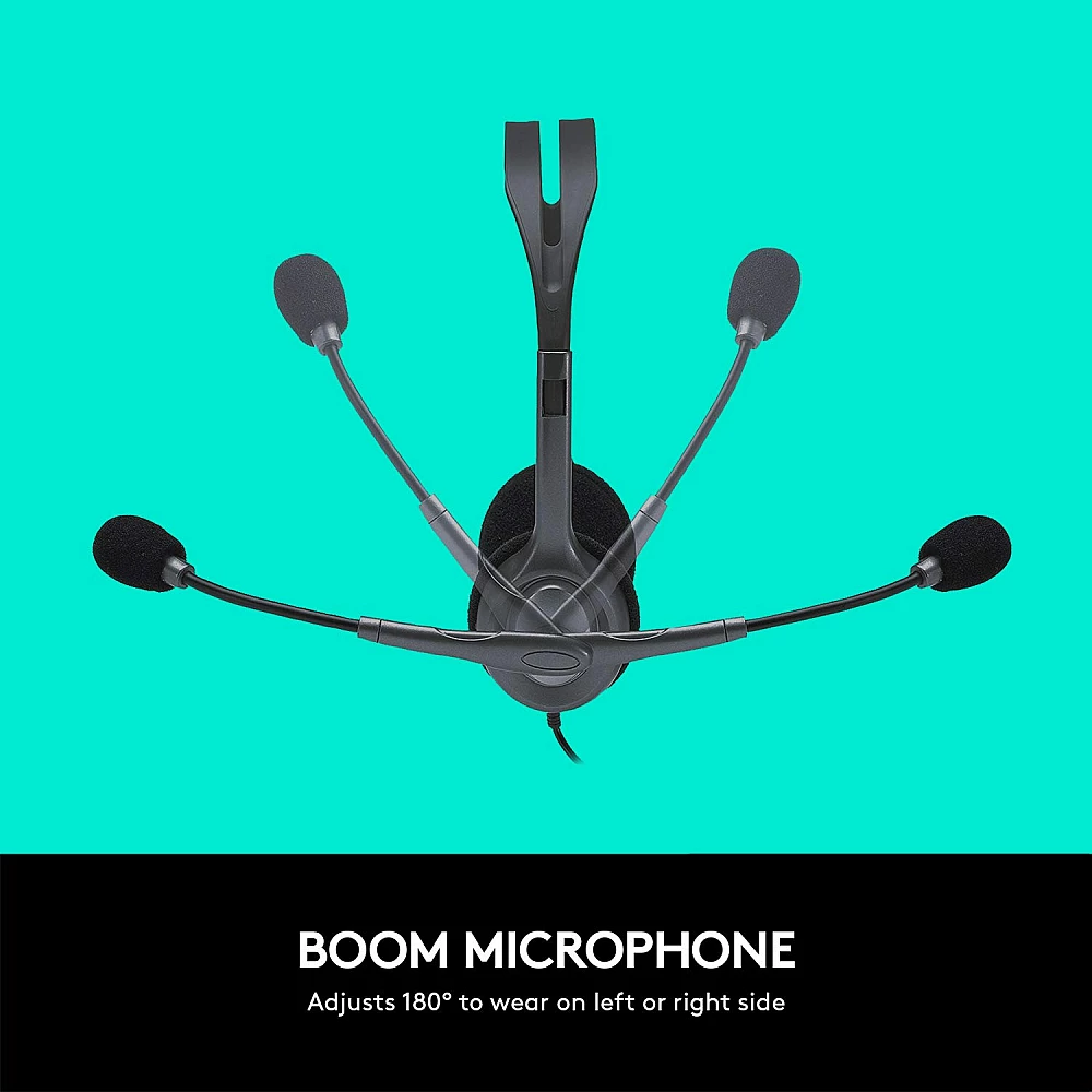 Logitech H111 Single Pin Wired Stereo Headset with 3.5mm Jack & 180? Rotating Microphone - Image 5
