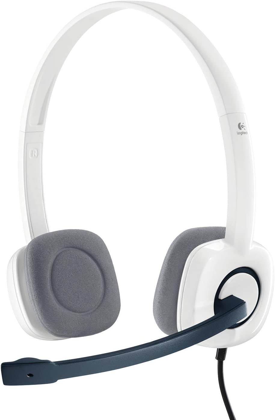 Logitech H150 Stereo Headset (Dual Pins for Mic & Audio/ in-line Controls) - White