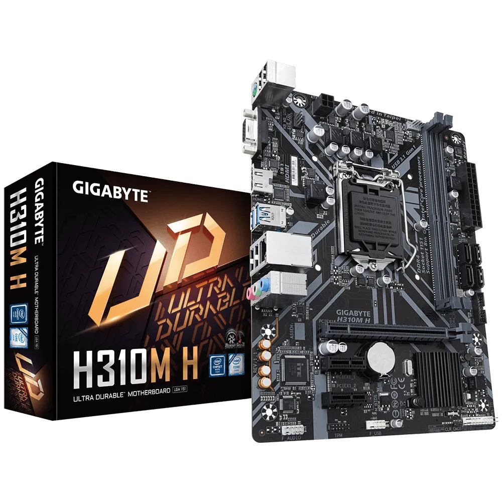 Gigabyte H310M H Ultra Durable Motherboard for Intel 8th/9th Gen Processors - LGA1151 Socket
