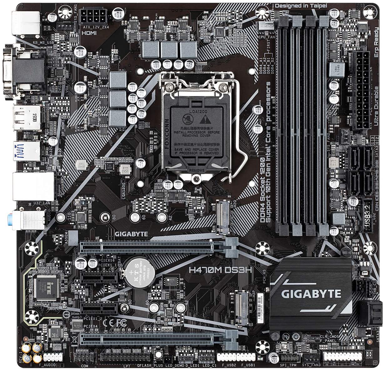 Gigabyte H470M DS3H Motherboard For Intel 10th/ 11th Gen Processors - LGA1200 Socket - Image 2