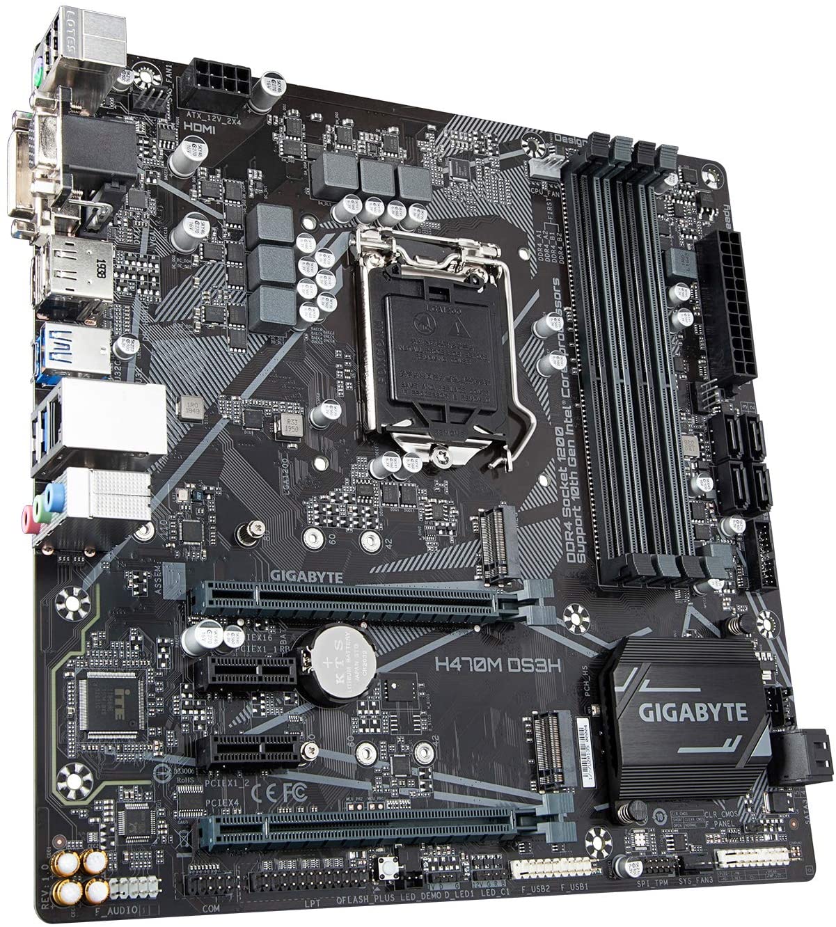 Gigabyte H470M DS3H Motherboard For Intel 10th/ 11th Gen Processors - LGA1200 Socket - Image 3