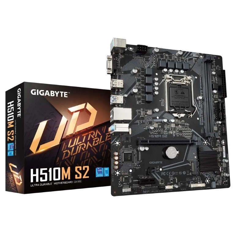 Gigabyte H510M-S2 Micro-ATX Motherboard for Intel 10th/ 11th Gen Processors - LGA1200 Socket
