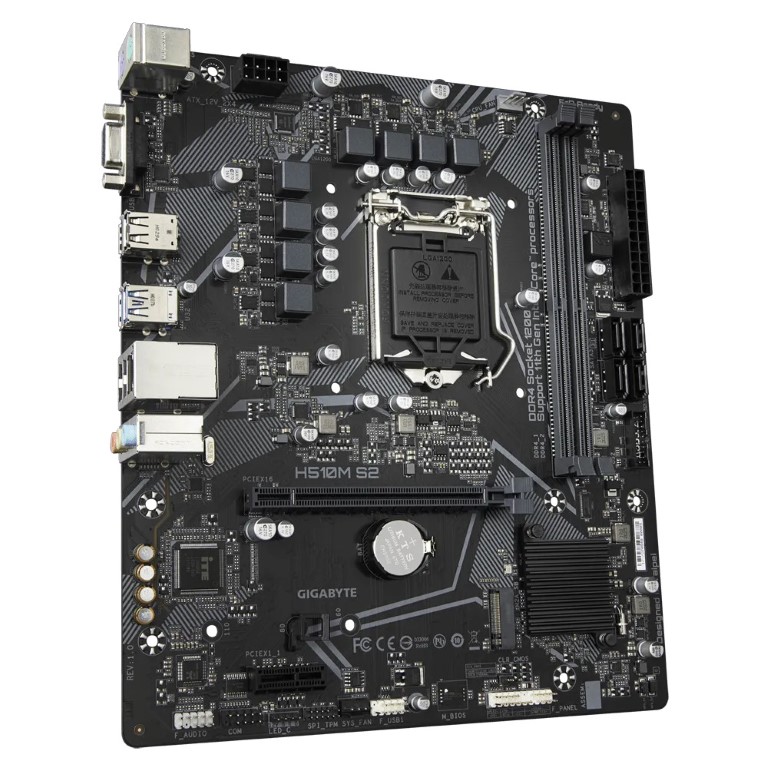 Gigabyte H510M-S2 Micro-ATX Motherboard for Intel 10th/ 11th Gen Processors - LGA1200 Socket - Image 3