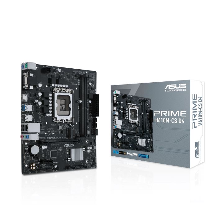 Asus PRIME H610M-CS D4 Motherboard for Intel 14th/ 13th/ 12th Gen Processors - LGA1700 Socket