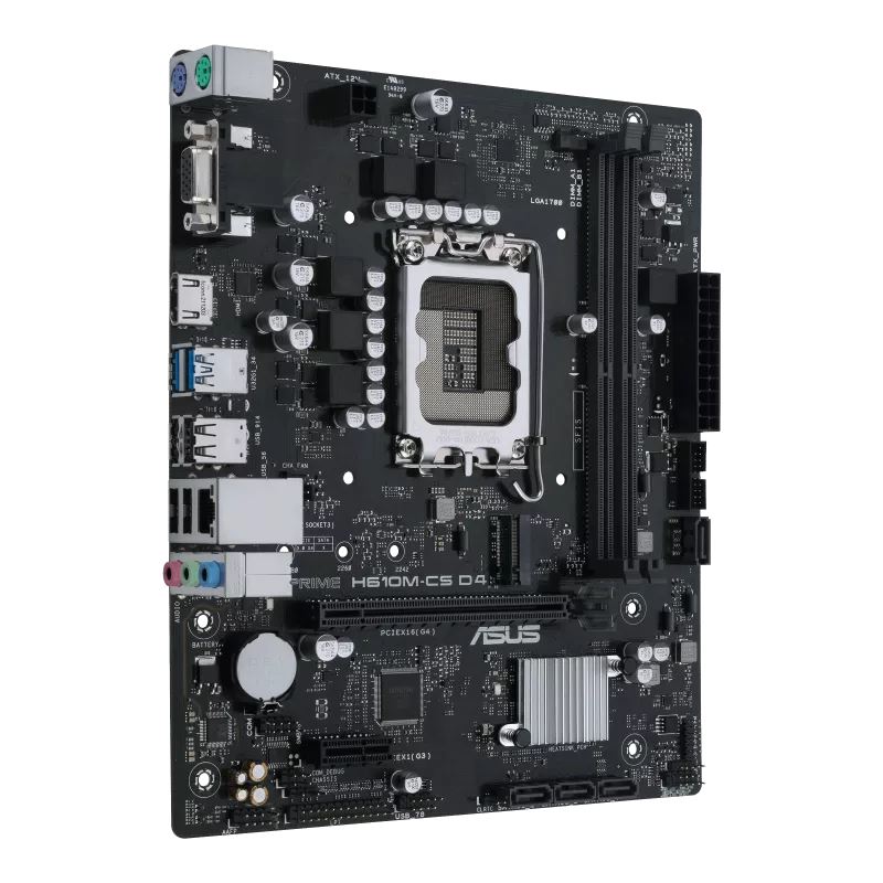 Asus PRIME H610M-CS D4 Motherboard for Intel 14th/ 13th/ 12th Gen Processors - LGA1700 Socket - Image 3