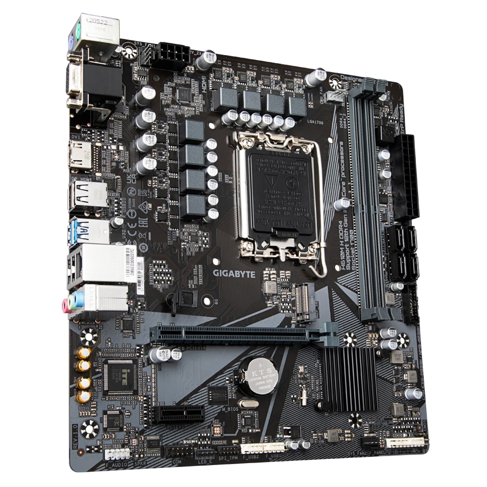 Gigabyte H610M H DDR4 Motherboard For Intel 12th Gen Processors - LGA1700 Socket - Image 3