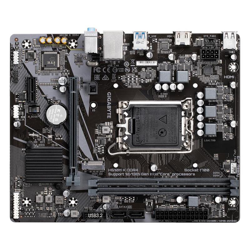 Gigabyte H610M K DDR4 Motherboard for Intel 13th/ 12th Gen Processors - LGA1700 Socket - Image 2