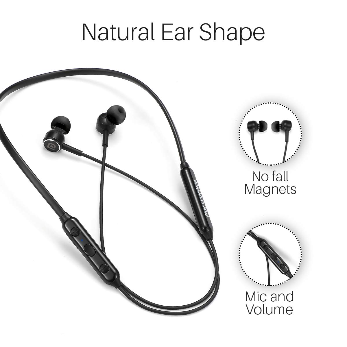 Portronics Harmonics One Wireless Sports Headset - Black (POR-1119) - Image 3