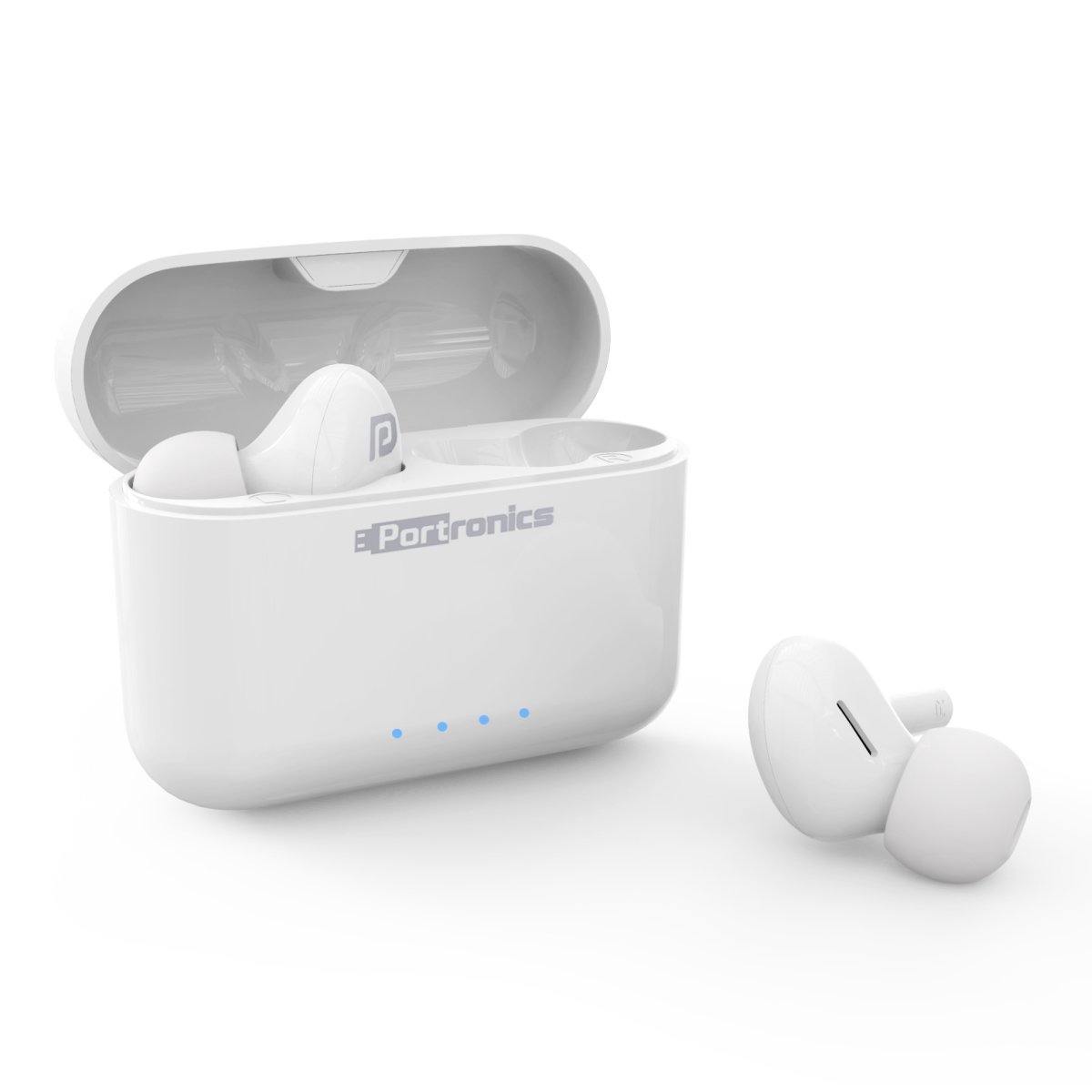 Portronics Harmonics Twins 33 Bluetooth Smart True Wireless Earpods - White (POR-1175)