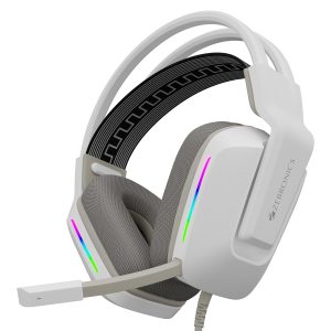 Zebronics Havoc Premium Gaming Over Ear Headphone with Dolby Atmos Subscription/ 50mm Neodymium Drivers/ Extra Soft Ear Cushion/ Suspension Headband/ Braided Cable (White)