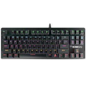 Gamdias Hermes E2 Gaming Mechanical Keyboard with 87 Keys, Blue Switches, Anti-ghosting, Multimedia Control Key with Metal Plate