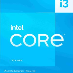Intel Core i3-13100F 13th Generation Processor - LGA1700 Socket (4 Cores/ 3.4 GHz/ 4.5 GHz Turbo/ 12MB+5MB Cache/ 8 Threads/ Raptor Lake/ Descrete Graphics Required)