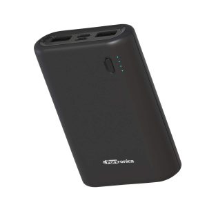Portronics Indo 10X 10000mAh Power Bank with Dual Input - Black (POR-1008)