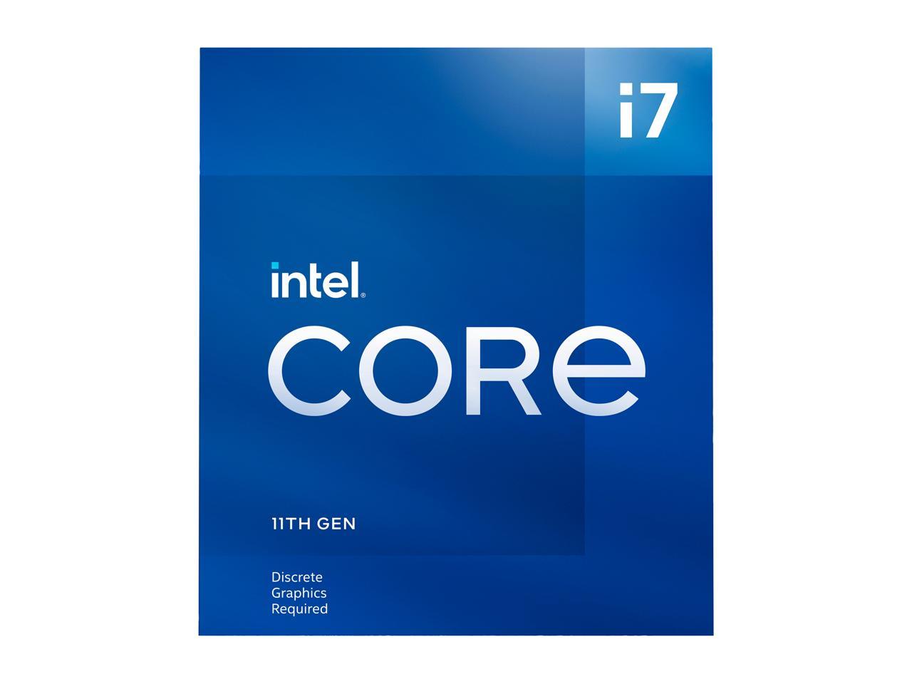Intel Core i7-11700F 11th Generation Processor - LGA1200 Socket (8 Cores/ 2.50 GHz/ 4.90 GHz Turbo/ 16MB Cache/ 16 Threads/ Rocket Lake) - Discrete Graphics Required