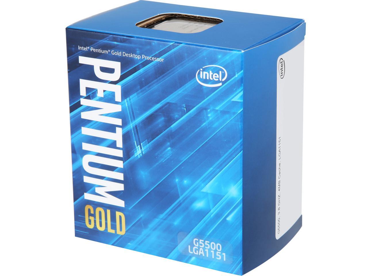 Intel Pentium Gold G5500 Dual Core 8th Generation Processor - LGA1151 Socket (Coffee Lake Series/ 3.80 GHz/ 4MB Cache)