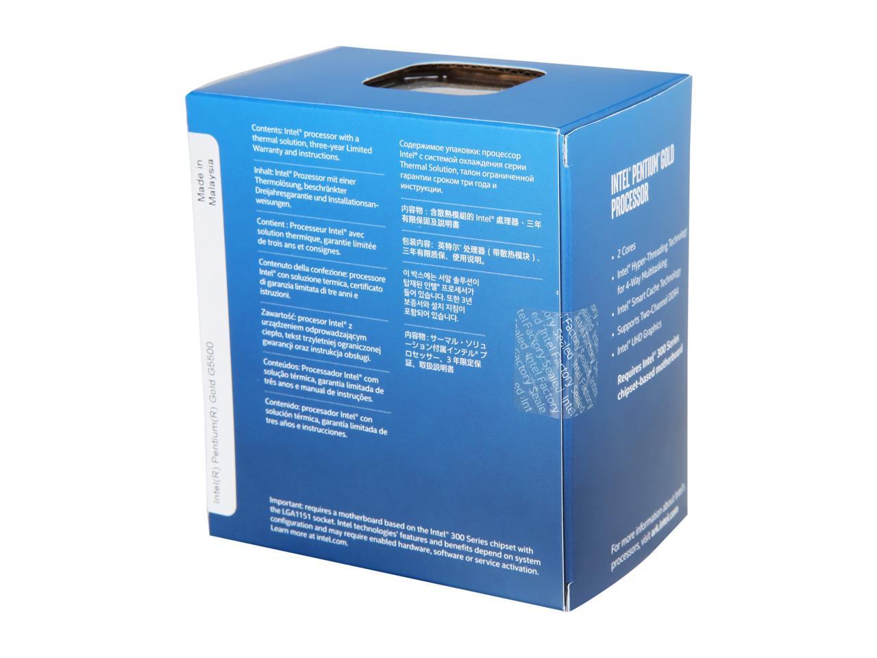 Intel Pentium Gold G5500 Dual Core 8th Generation Processor - LGA1151 Socket (Coffee Lake Series/ 3.80 GHz/ 4MB Cache) - Image 3