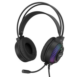 Zebronics Jupiter 3.5mm Premium Gaming Over ear Headphone with 50mm Neodymium Drivers, Extra Soft Ear Cushion, Suspension Headband, Braided Cable, Volume Controller, Multicolor Lights, Pop Filter