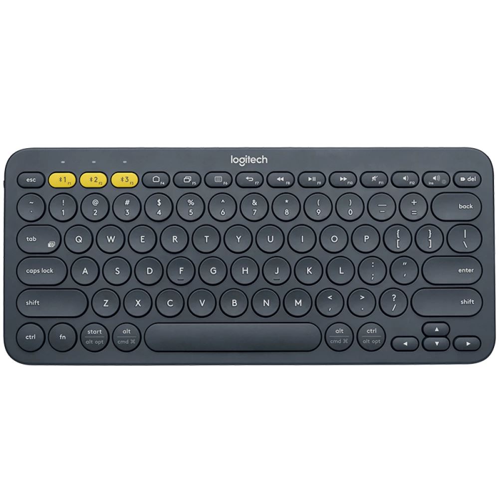 Logitech K380 Multi-Device Bluetooth Keyboard for Windows, Mac, Chrome OS, Android, iPad, iPhone, Apple TV (Dark Grey)