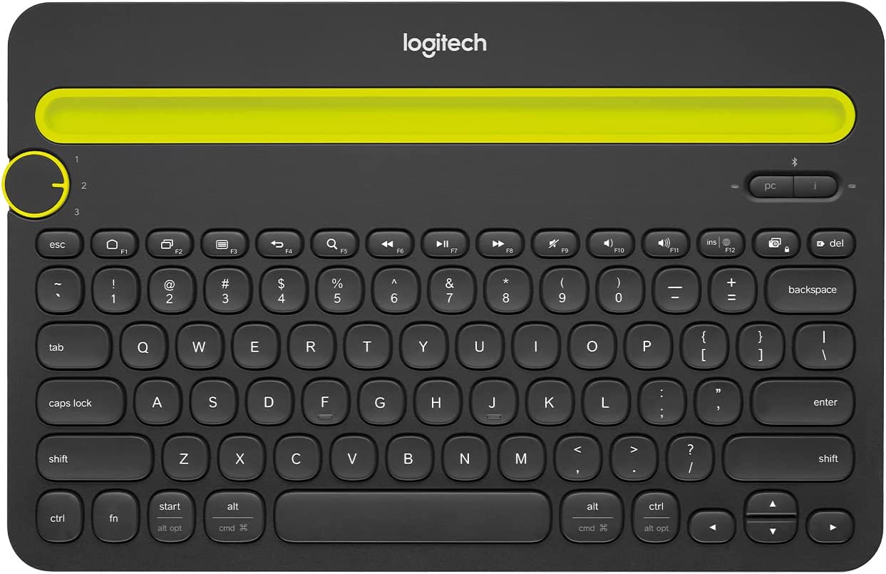 Logitech K480 Wireless Bluetooth Keyboard with Multi-Device Support for Windows, Mac, iPad, Android or Chrome OS (Black)