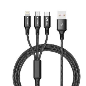 Portronics Konnect Trio Plus 3-in-1 Multi Functional Cable (POR-1051)