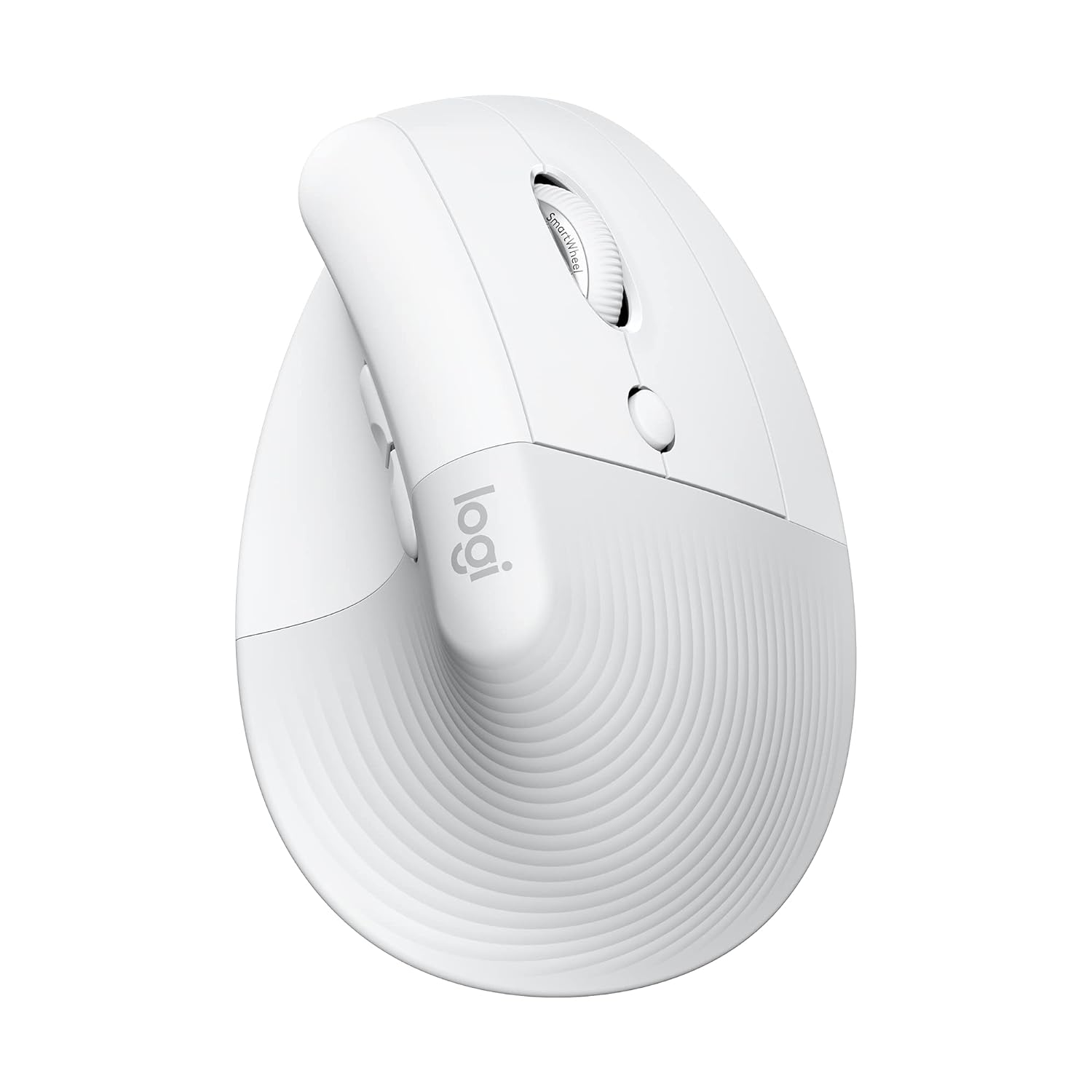 Logitech Lift Vertical Ergonomic Mouse - Wireless Logi Bolt USB Receiver, Bluetooth, Quiet clicks, 4 Buttons, Compatible with Windows/ macOS/ iPadOS, Laptop, PC - Pale Grey