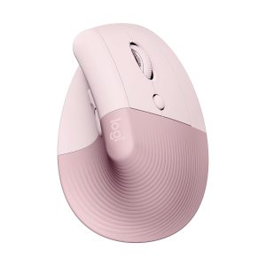 Logitech Lift Vertical Ergonomic Mouse - Wireless Logi Bolt USB Receiver, Bluetooth, Quiet clicks, 4 Buttons, Compatible with Windows/ macOS/ iPadOS, Laptop, PC - Rose