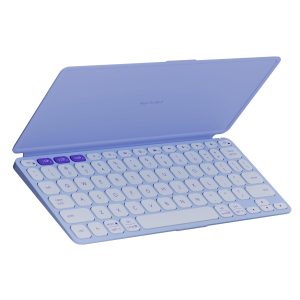 Logitech Keys-to-Go 2 Portable Bluetooth Keyboard for Tablet with Built-in Cover, Slim and Compact Wireless Keyboard for Windows, Android, Linux, iPad, iPhone, Mac, Apple TV (Lilac)