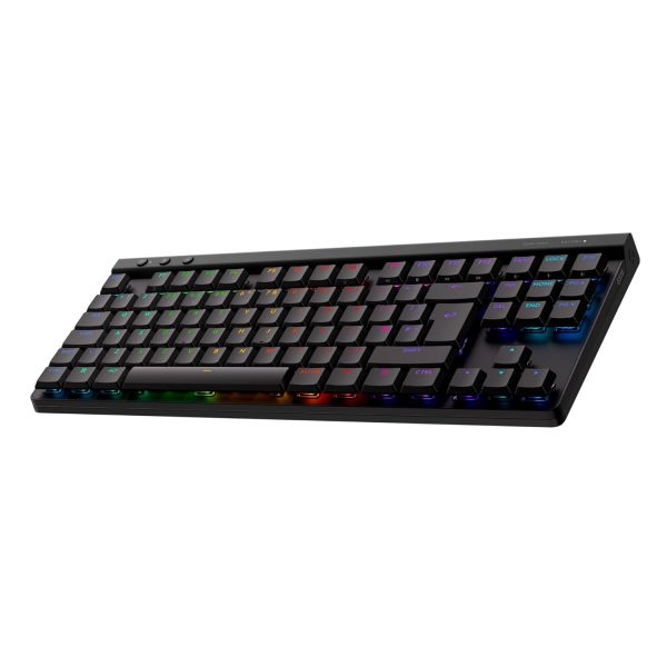 Logitech G515 Lightspeed TKL Low Profile Wireless Gaming Keyboard (LIGHTSYNC RGB/ Thin Tenkeyless Design/ Low-profile Mechanical Switches with PBT Keycaps) - Black