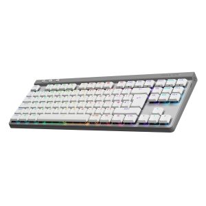 Logitech G515 Lightspeed TKL Low Profile Wireless Gaming Keyboard (LIGHTSYNC RGB/ Thin Tenkeyless Design/ Low-profile Mechanical Switches with PBT Keycaps/ Tactile Brown Keys) - White