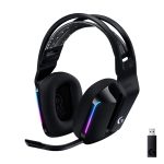 Logitech G733 Lightspeed Wireless Gaming Headset with Suspension Over Ear Headband/ LIGHTSYNC RGB/ Blue VO!CE mic Technology and PRO-G Audio Drivers (Black)