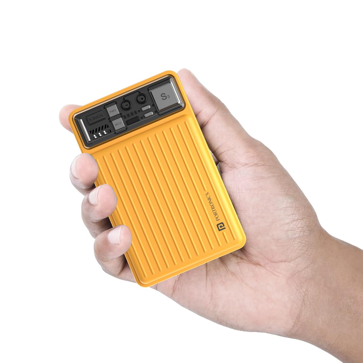 Portronics Luxcell Mini 10K Advanced 10000 mAh/ Smallest Power Bank with 22.5W Max Output/ LED Indicator/ Mach USB-A Output/ Type C PD Output/ Type C Input/ Wake Up Button (Yellow) - POR 1995