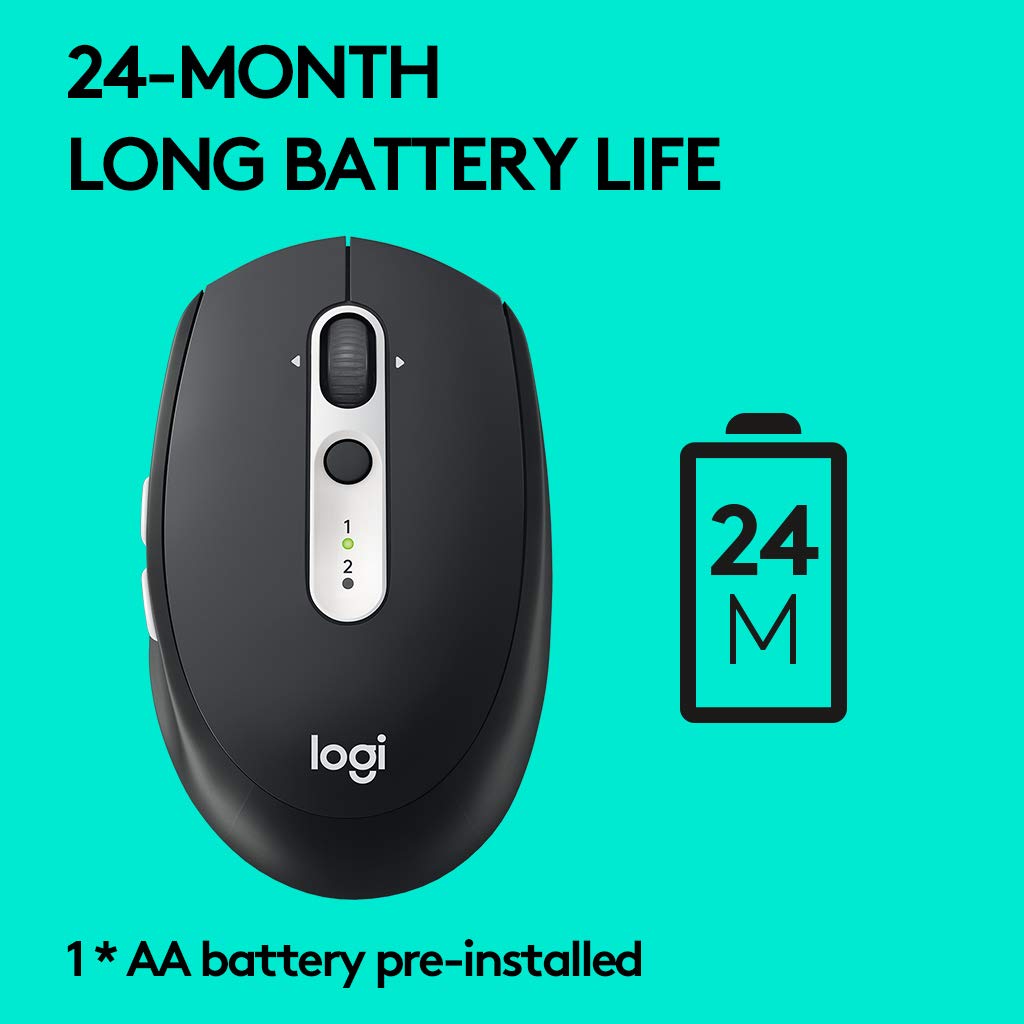 Logitech M585 Multi-Device Wireless Mouse - Bluetooth & USB Connectivity with 5 Programmable Buttons - Image 5