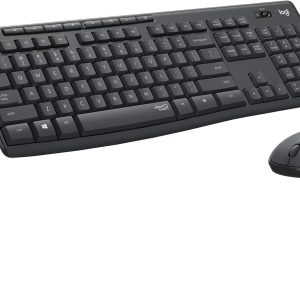 Logitech MK295 Wireless Keyboard and Mouse Combo - SilentTouch Technology, Full Number Keyboard, Shortcut Buttons, Nano USB Receiver, 90% Less Noise - Black