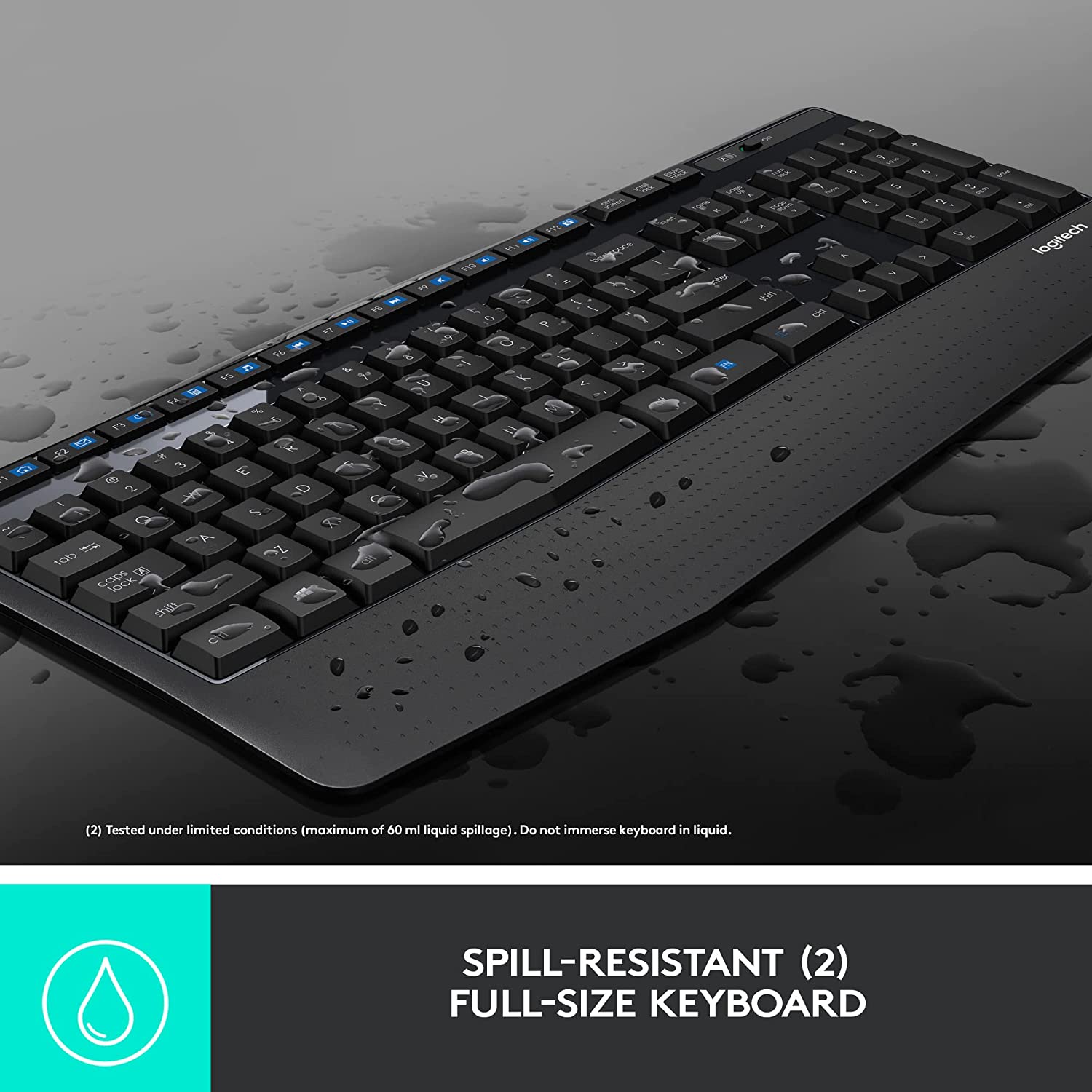 Logitech MK345 Wireless Combo Full-Sized Keyboard with Palm Rest & Comfortable Right-Handed Mouse for PC, Laptop - Image 5