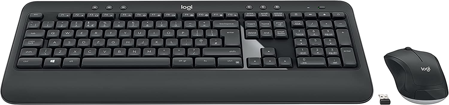 Logitech MK540 Advanced Wireless Keyboard And Mouse Combo for Windows/ 2.4 GHz Unifying USB-Receiver/ Multimedia Hotkeys/ 3-Year Battery Life - for PC, Laptop - Black - Image 2