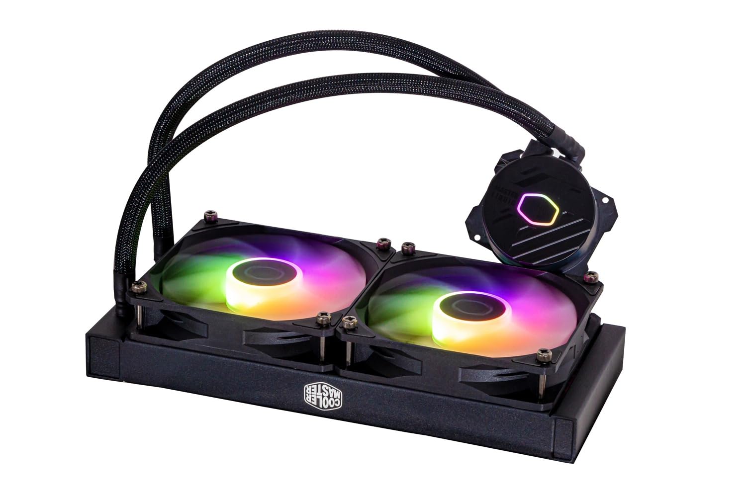 Cooler Master ML240L Core ARGB CPU Liquid Cooler - Black (Supports Intel & AMD Processors - LGA1700, LGA1200, LGA1151, AM5, AM4 | Gen S Dual Chamber Pump | 240mm AIO | New Pressure Optimised Fans) - Image 3