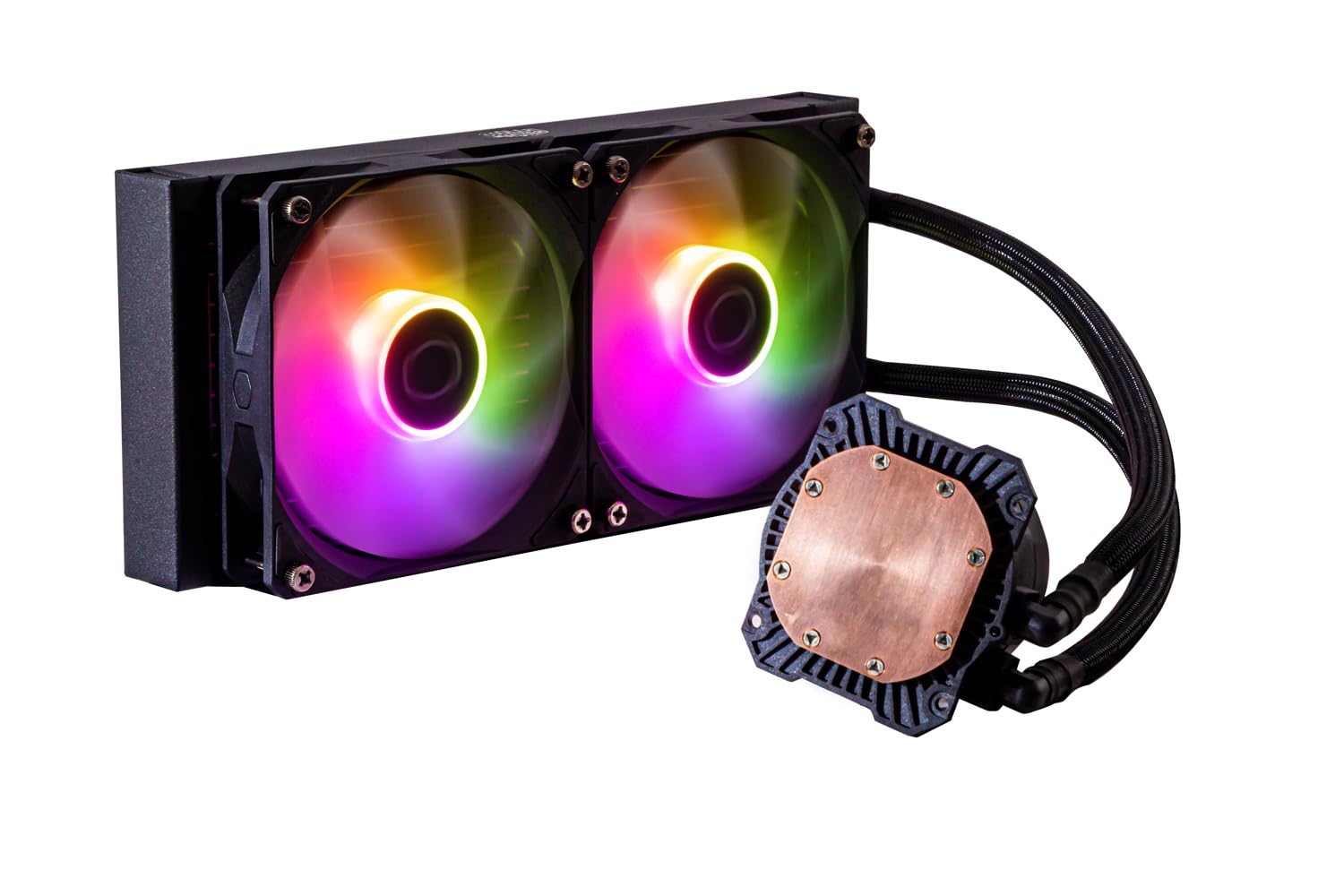 Cooler Master ML240L Core ARGB CPU Liquid Cooler - Black (Supports Intel & AMD Processors - LGA1700, LGA1200, LGA1151, AM5, AM4 | Gen S Dual Chamber Pump | 240mm AIO | New Pressure Optimised Fans) - Image 4