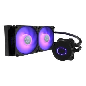 Cooler Master MasterLiquid ML240L RGB V2 CPU Liquid Cooler - Black/ Support Intel and AMD CPU Socket AM5, AM4, AM3, LGA1700, 1200, 2066, 1151/ 3rd Gen Dual Chamber Pump/ 240mm Close-Loop AIO