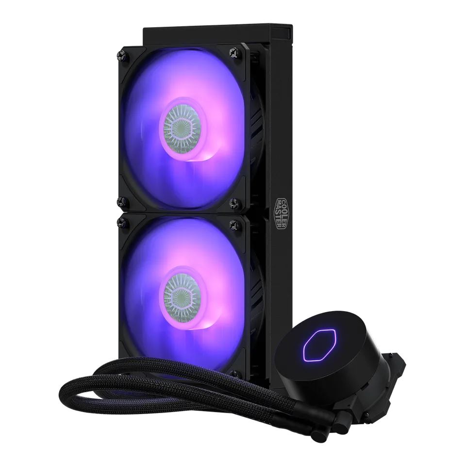 Cooler Master MasterLiquid ML240L RGB V2 CPU Liquid Cooler - Black/ Support Intel and AMD CPU Socket AM5, AM4, AM3, LGA1700, 1200, 2066, 1151/ 3rd Gen Dual Chamber Pump/ 240mm Close-Loop AIO - Image 2