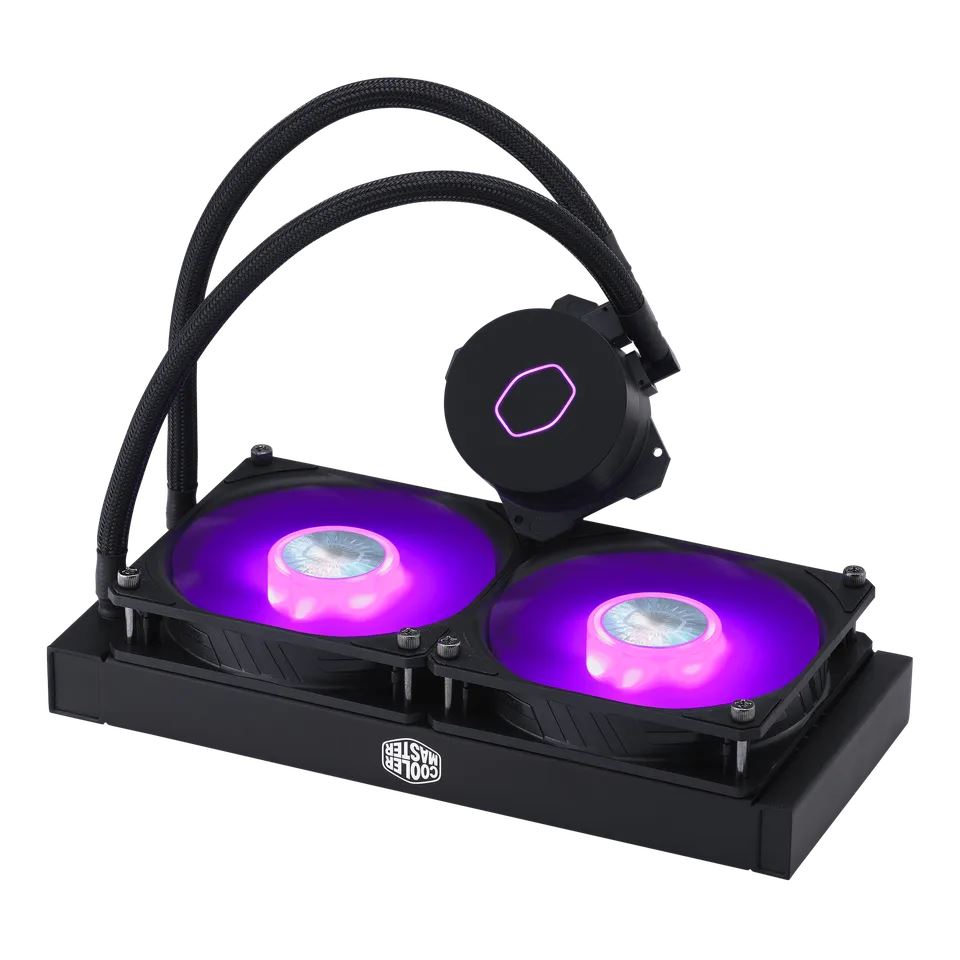 Cooler Master MasterLiquid ML240L RGB V2 CPU Liquid Cooler - Black/ Support Intel and AMD CPU Socket AM5, AM4, AM3, LGA1700, 1200, 2066, 1151/ 3rd Gen Dual Chamber Pump/ 240mm Close-Loop AIO - Image 3