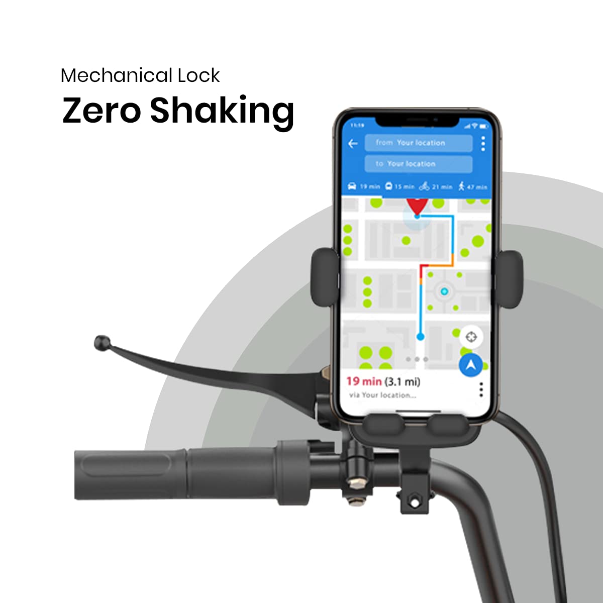 Portronics Mobike II Universal Bike Mobile Holder for Bike/ Motorcycle/ Bicycle (POR-1305) - Image 2