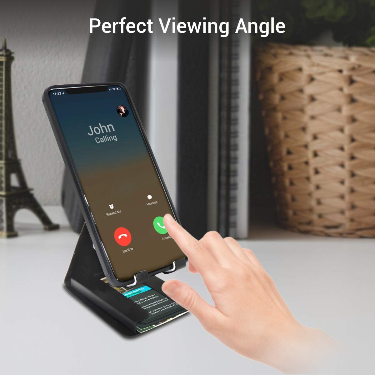 Portronics Modesk Plus Universal Mobile Phone Stand with Card Holder (POR-1196) - Image 5