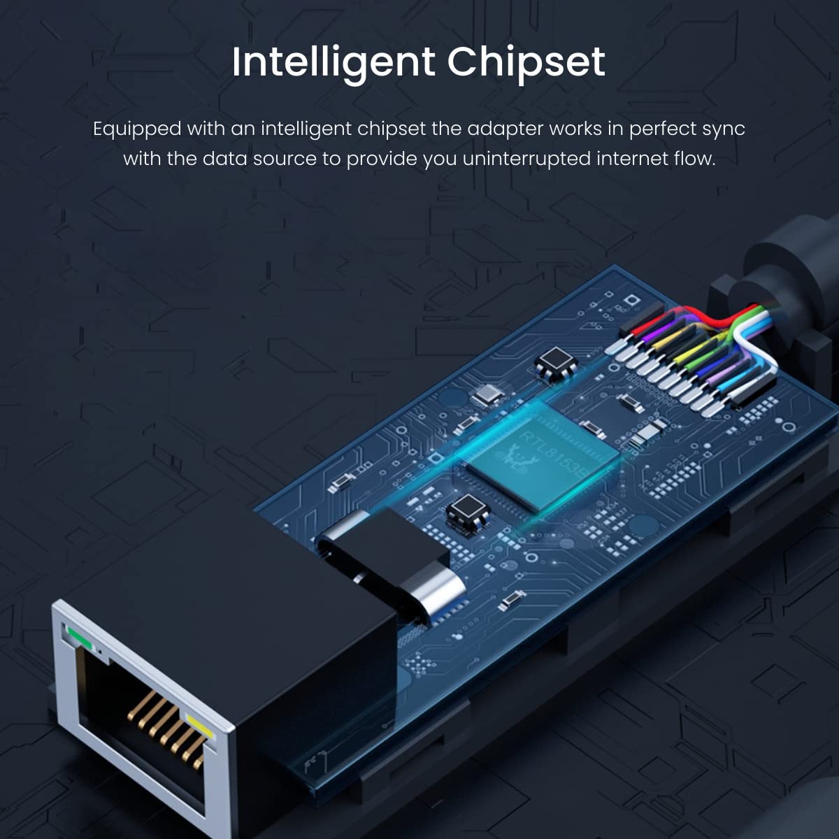 Portronics Mport 45C Type-C Ethernet Adapter - Type-C to 10/100 Ethernet LAN Network Adapter (POR 1482) - Image 2