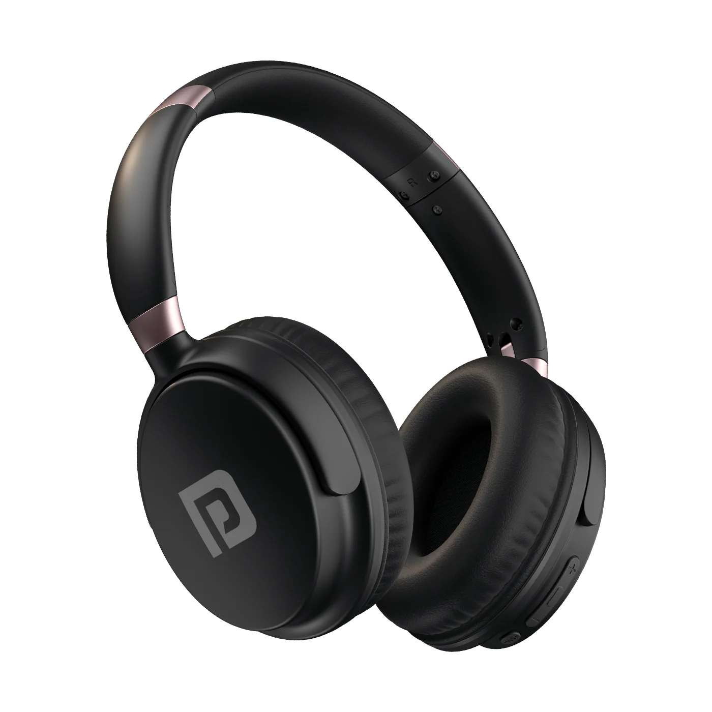 Portronics Muffs M3 Over Ear Headphones With ANC Enabled, 40Hrs Playtime, In-Built Mic Bluetooth & Wired Headset - Black