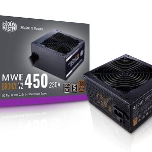 Cooler Master MWE 450 Bronze V2 Power Supply - 80 Plus Bronze Certified | Non-Modular | 120mm HDB Fan | DC-to-DC Circuit Design | ATX 2.52 Version | 450 Watt