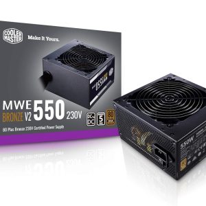 Cooler Master MWE 550 Bronze V2 Power Supply - 80 Plus Bronze Certified | Non-Modular | 120mm HDB Fan | DC-to-DC Circuit Design | ATX 2.52 Version | 550 Watt