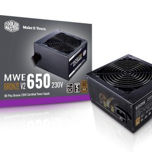 Cooler Master MWE 650 Bronze V2 Power Supply - 80 Plus Bronze Certified | Non-Modular | 120mm HDB Fan | DC-to-DC Circuit Design | ATX 2.52 Version | 650 Watt