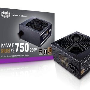 Cooler Master MWE 750 Bronze V2 Power Supply - 80 Plus Bronze Certified | Non-Modular | 120mm HDB Fan | DC-to-DC Circuit Design | ATX 2.52 Version | 750 Watt