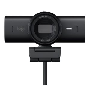 Logitech MX Brio Ultra HD 4K Collaboration and Streaming Webcam with 1080p at 60 FPS/ Dual Noise Reducing Mics/ Show Mode/ USB-C/ Webcam Cover/ Works with Microsoft Teams, Zoom, Google Meet - Graphite