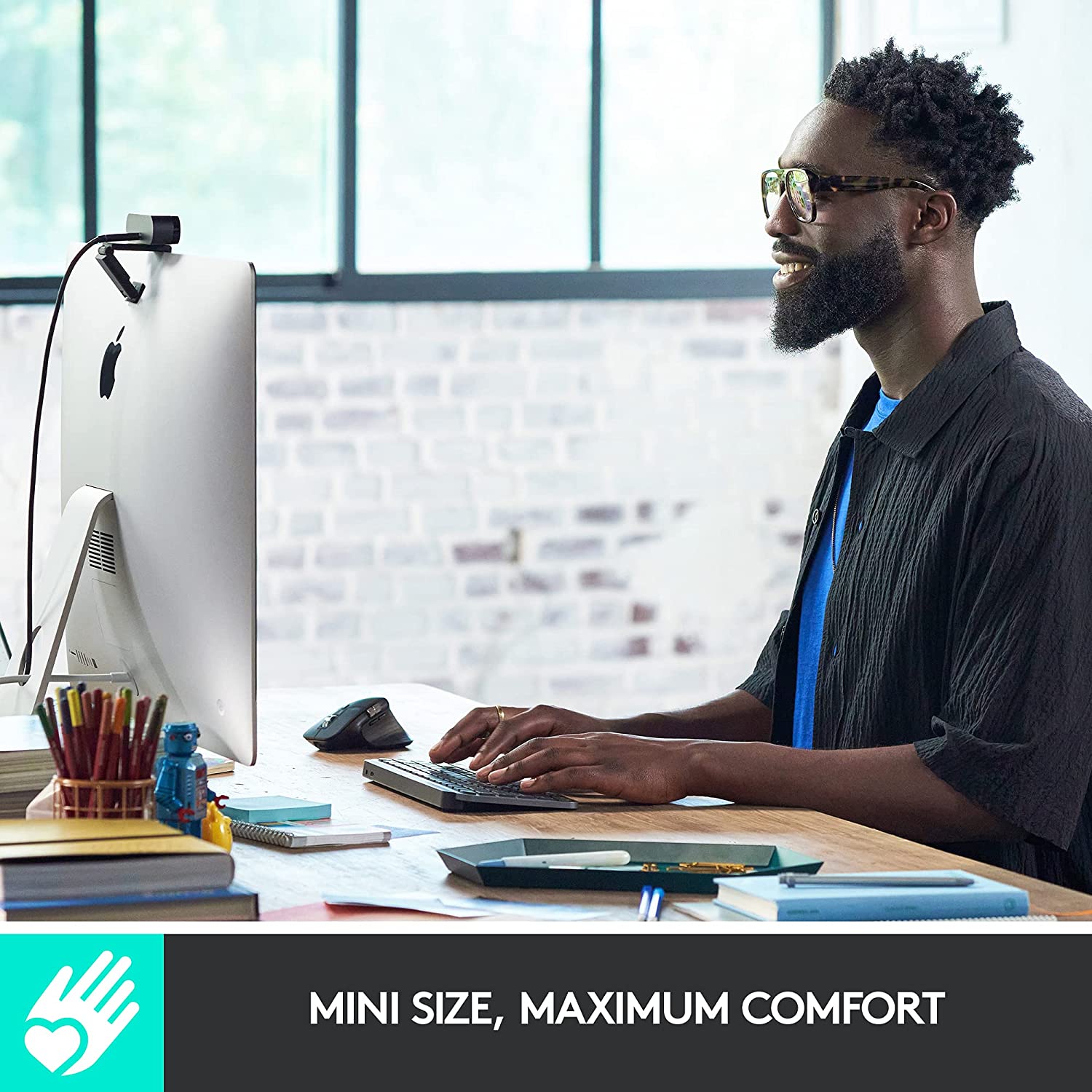 Logitech MX Keys Mini Minimalist Wireless Illuminated Keyboard - Compact, Bluetooth, Backlit, USB-C, Compatible with Apple macOS, iOS, Windows, Linux, Android, Metal Build - Graphite - Image 3